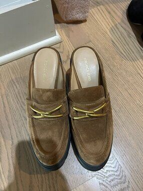 Veronica Beard Brown Suede Mules